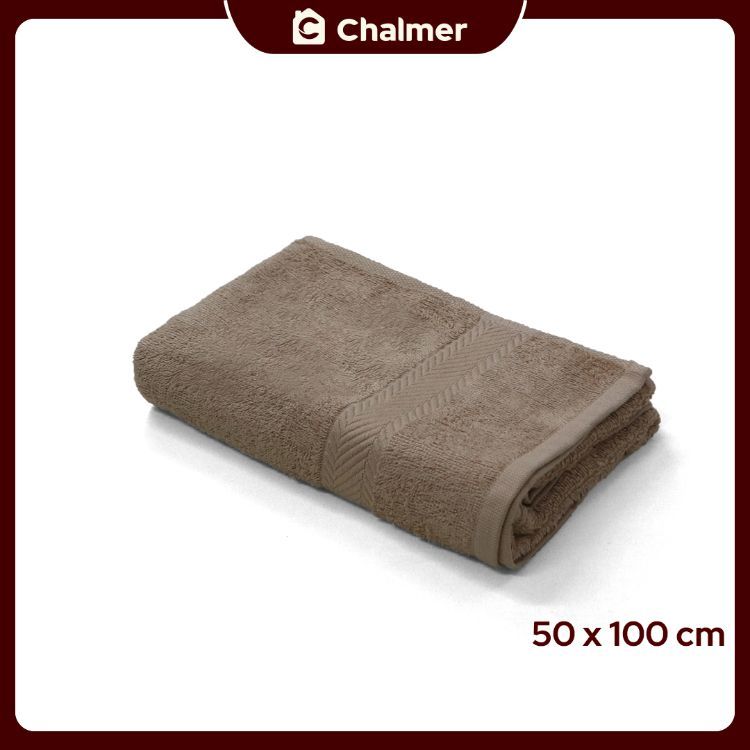 Handuk Mandi Chalmer 50x100 cm Medium Handuk Travel - Cokelat Muda - 1