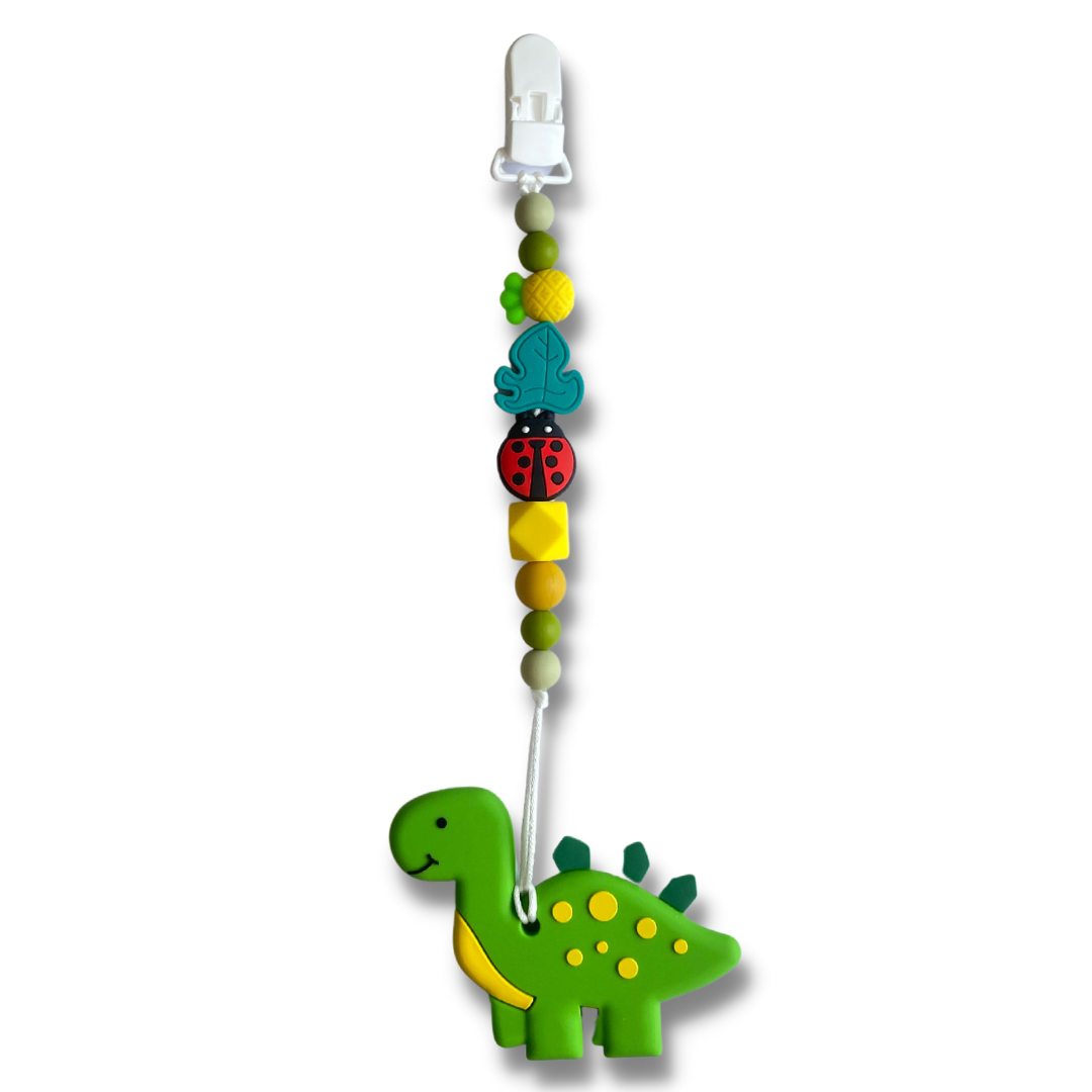 Bright Chewelry Teether Set - Green Dino -Lady Bug - 2