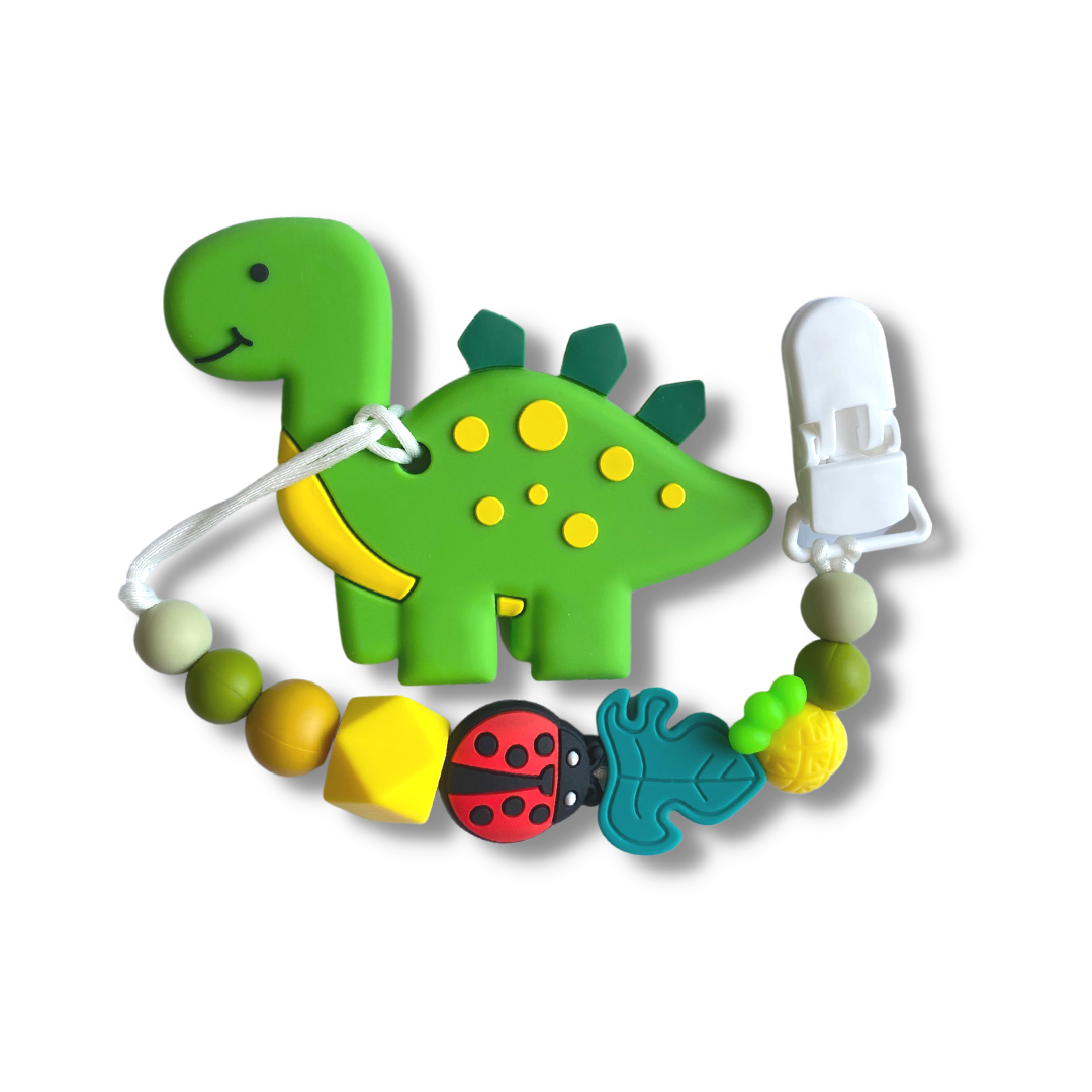 Bright Chewelry Teether Set - Green Dino -Lady Bug - 1