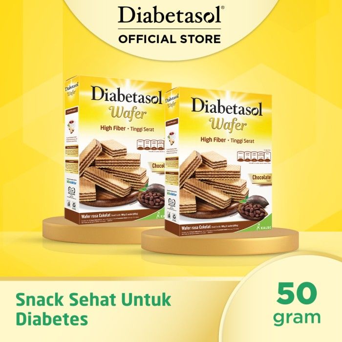 Twin Pack Diabetasol Wafer Chocolate 2x50g - 1