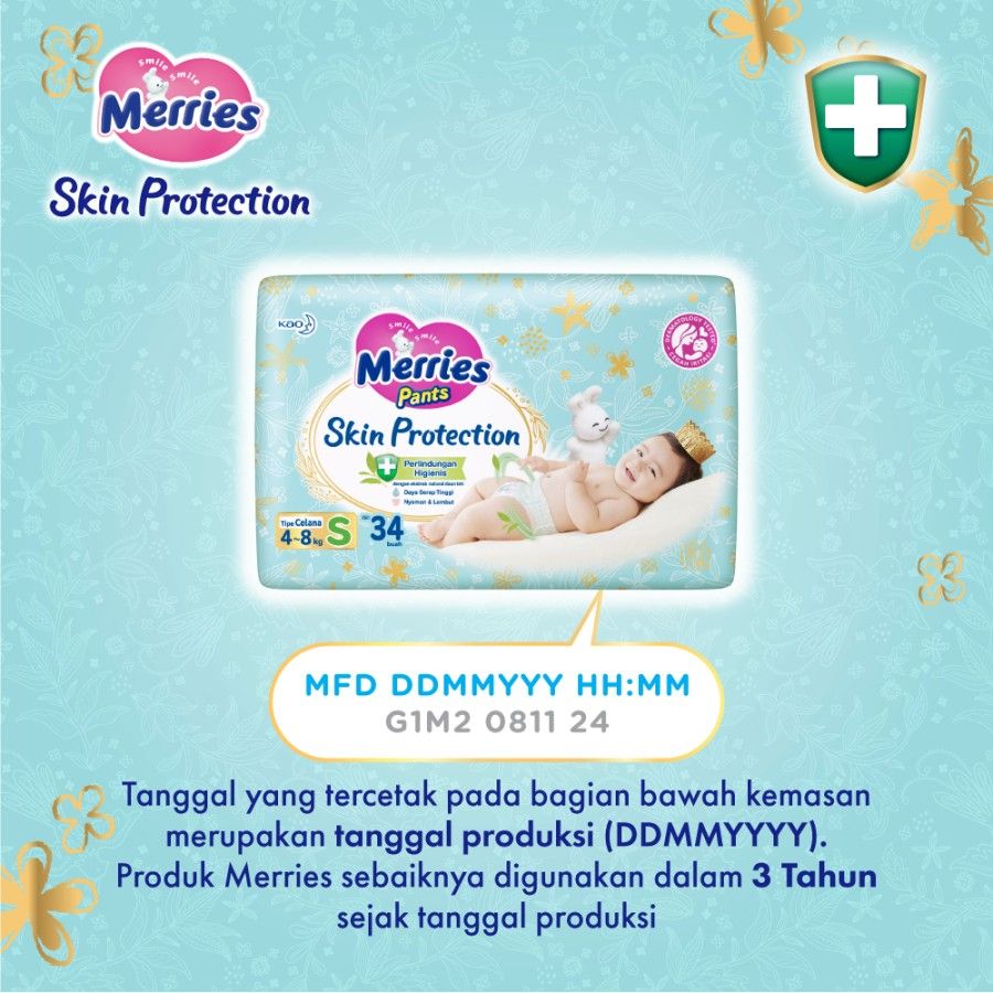 Merries Skin Protection Popok bayi Celana XL 42 Twinpack - 5