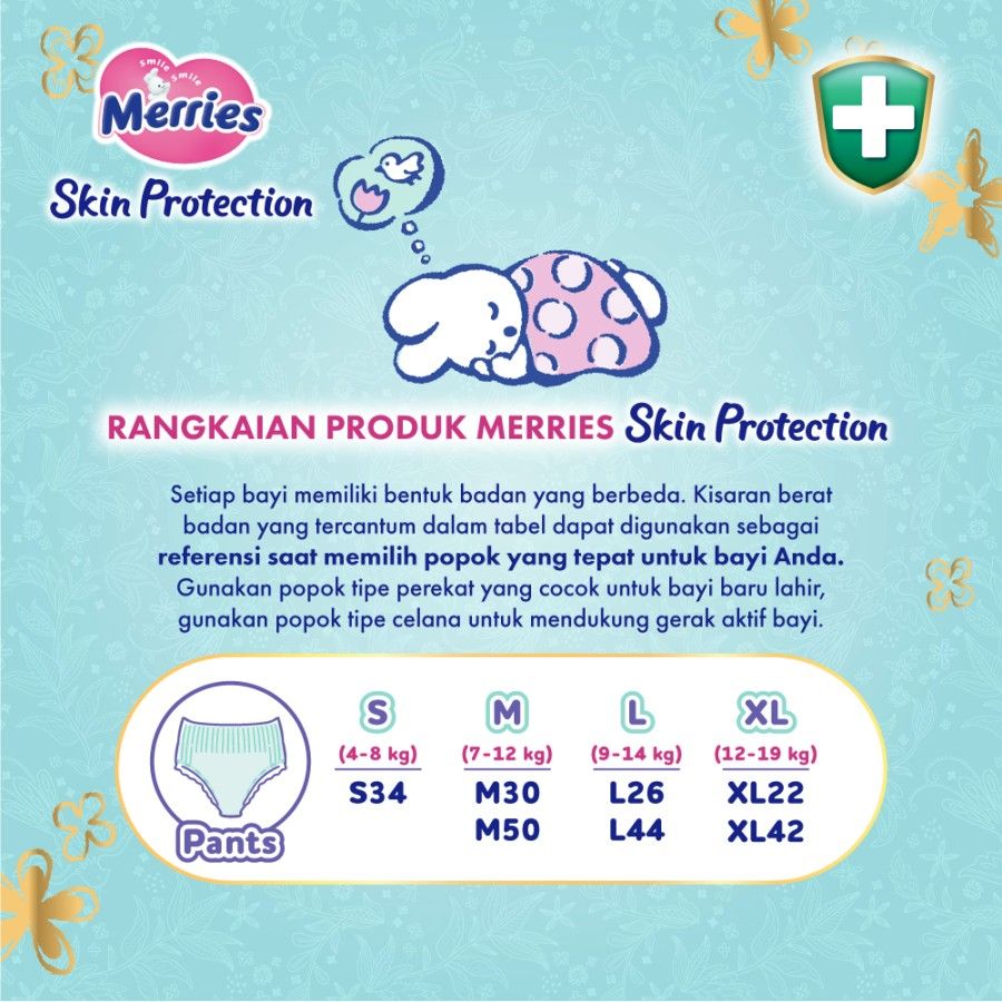 Merries Skin Protection Popok bayi Celana XL 42 Twinpack - 4