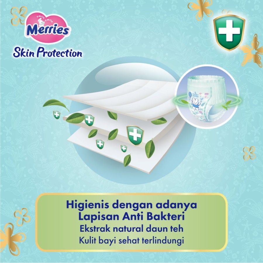 Merries Skin Protection Popok bayi Celana XL 42 Twinpack - 3