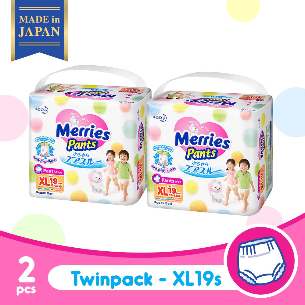 Merries Baby Diapers Pants Xl 19S Twinpack - 1
