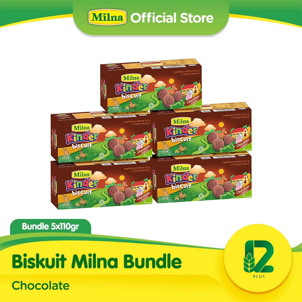 Milna Biskuit Cokelat 110G (5 Pack) - 1