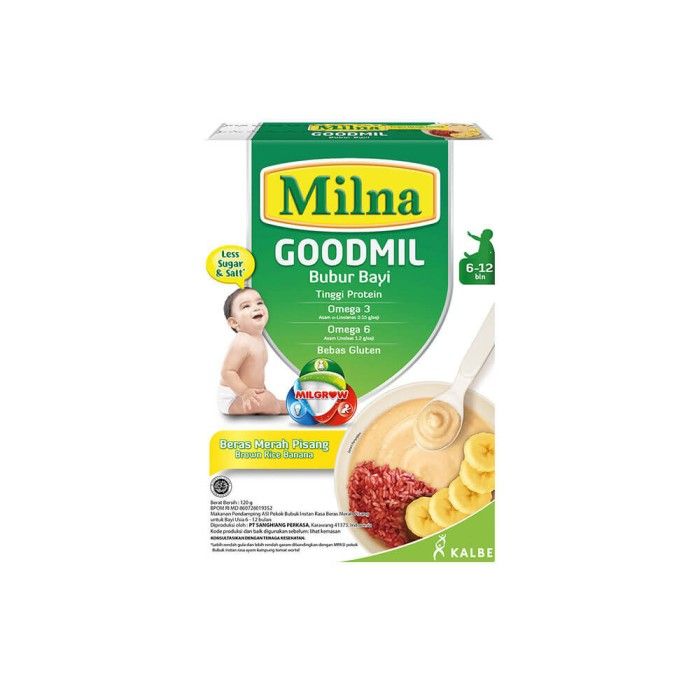 Milna Goodmil 6+ Beras Merah Pisang 120G (3 Pack) - 3