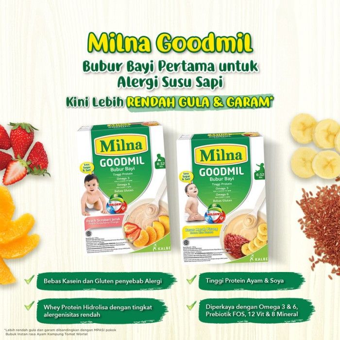 Milna Goodmil 6+ Beras Merah Ayam 120G (3 Pack) - 4
