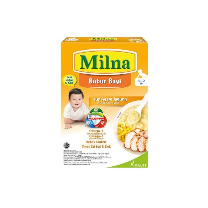 Milna Bubur Reguler 8+ Sup Ayam Jagung 100G (4 pack) - 3