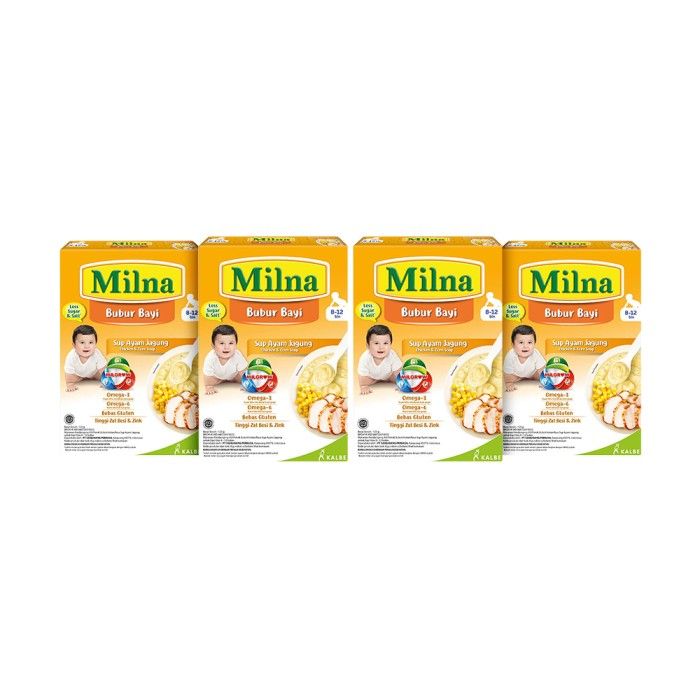 Milna Bubur Reguler 8+ Sup Ayam Jagung 100G (4 pack) - 2