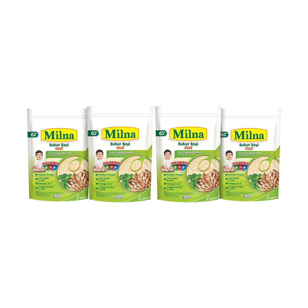 Milna Bubur Reguler 6+ Sup Daging Brokoli 120G (4 pack) - 2