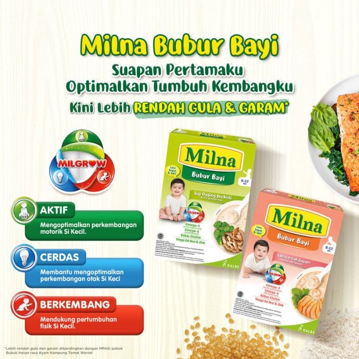 Milna Bubur Reguler 6+ Sup Daging Brokoli 120G (4 pack) - 4