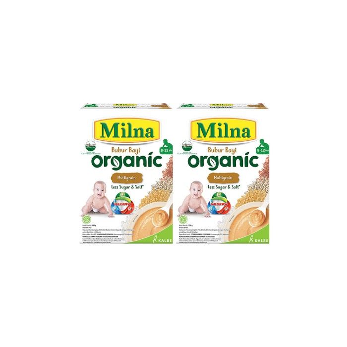 Milna Bubur Organik 8+ Multigrain 120G (2 Pack) - 2