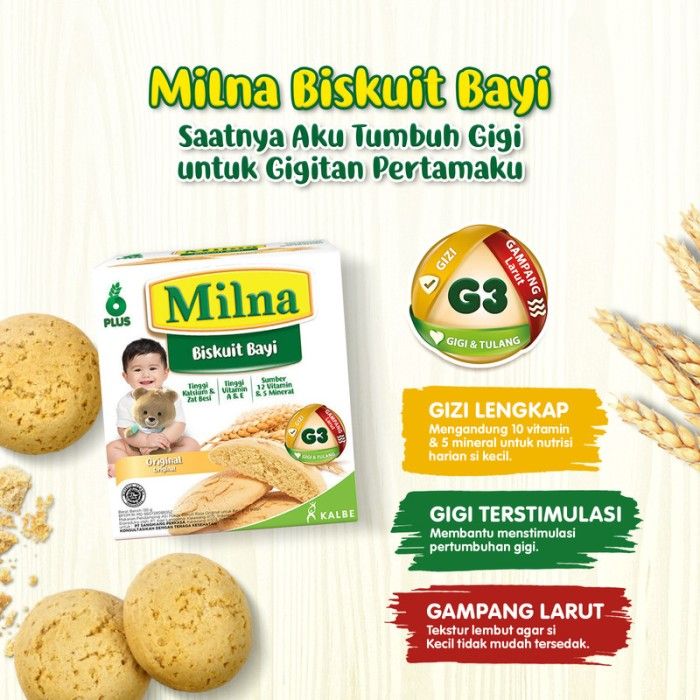 Milna Baby Biskuit Original 130 G (4 Pack) - 4
