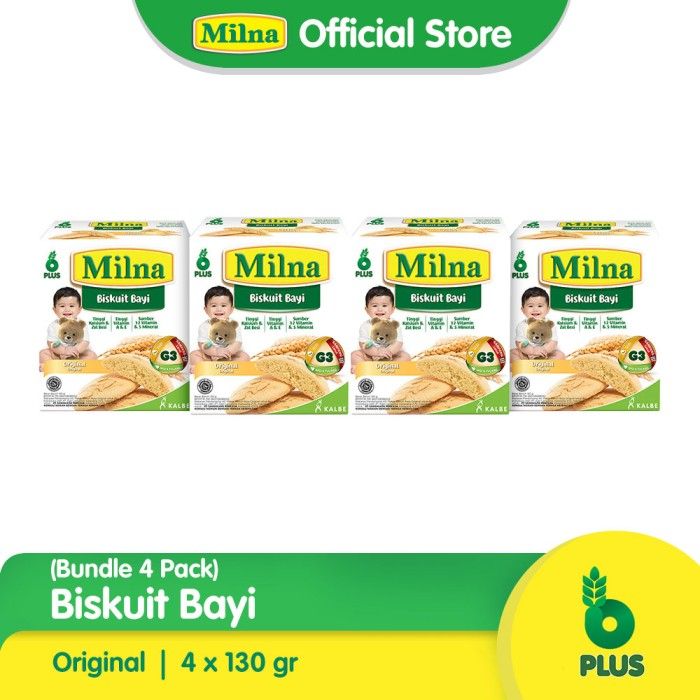 Milna Baby Biskuit Original 130 G (4 Pack) - 1