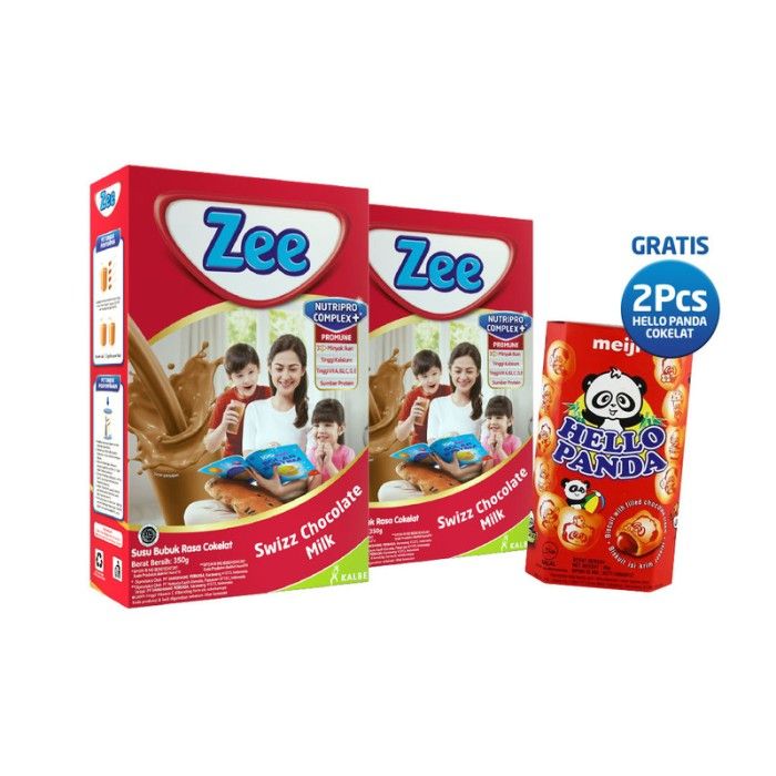 Buy 2 Zee Reguler Swizz Chocolate Milk 350 G Free 2 pcs Hello Panda - 2