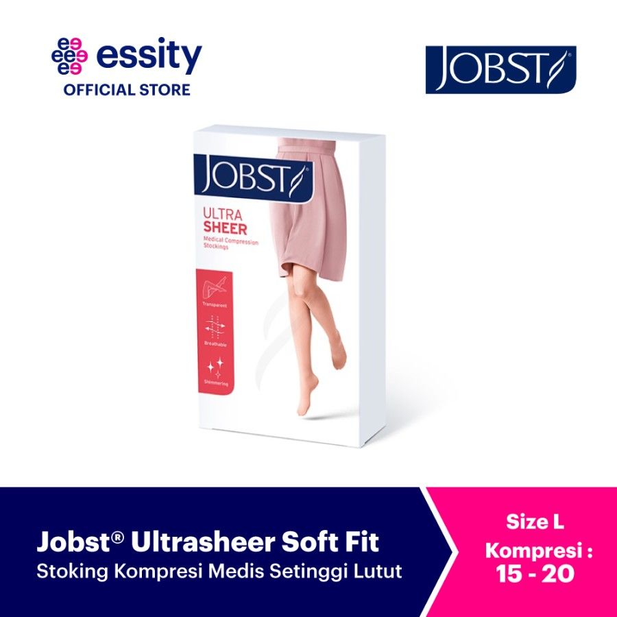 Jobst Ultrasheer Soft Fit Setinggi Lutut - Terapi Kompresi 15-20 L - 1