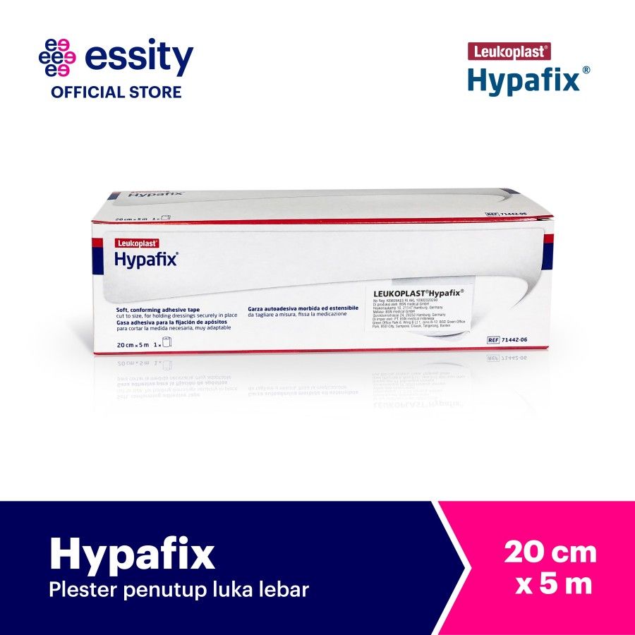 Hypafix Plester putih penutup luka (1 roll/box) 20cm x 5m - 1
