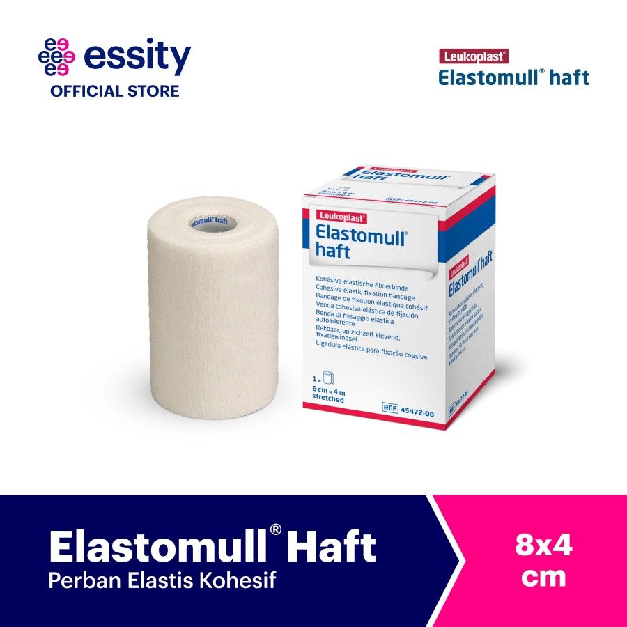 Elastomull Haft - Perban elastis kohesif (1 roll/box) 8cm x 4m - 1