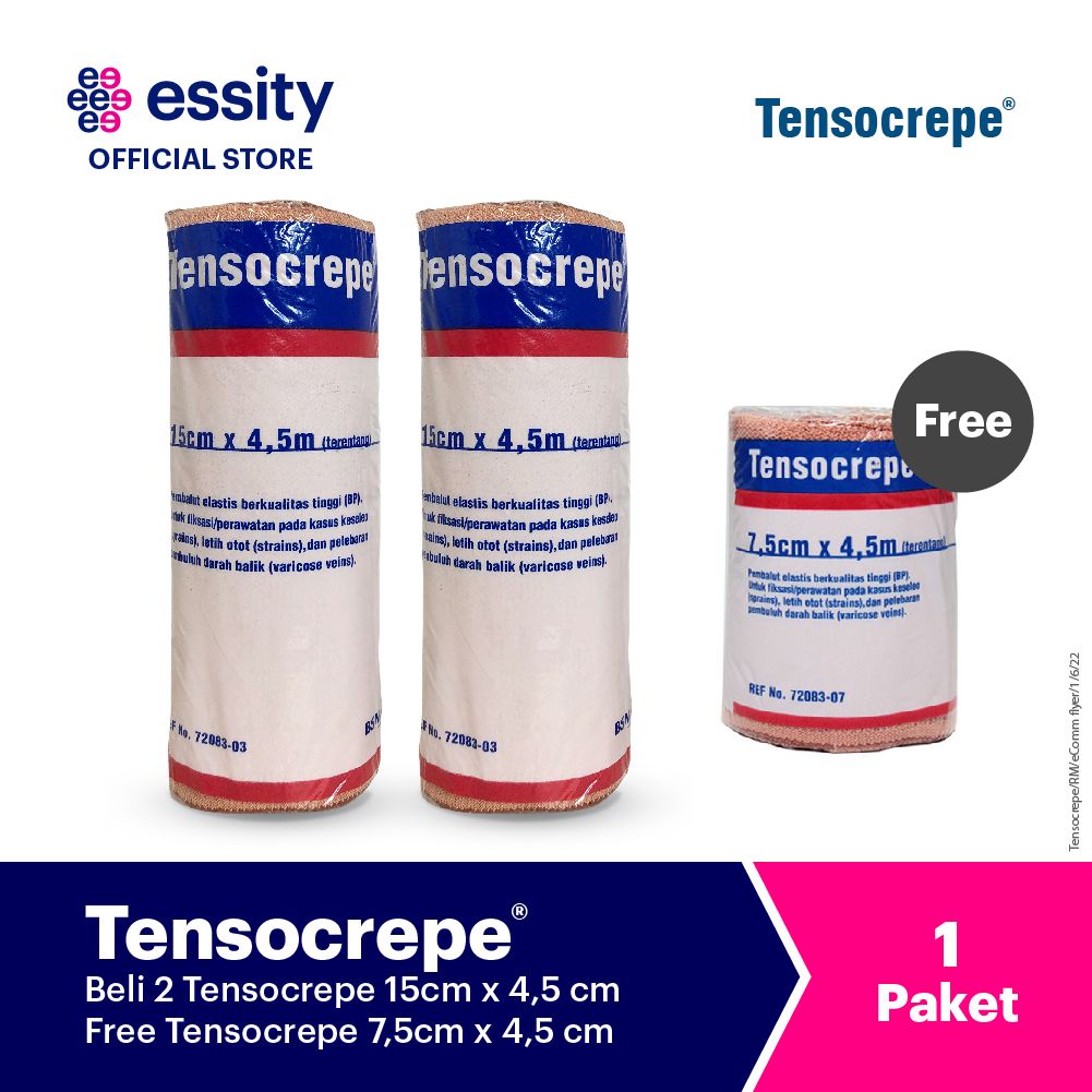 Tensocrepe - perban elastis 6`(15cm x 4.55 m) Twinpack FREE Tensocrepe - 3`(7.5cm x 4.55m) - 1