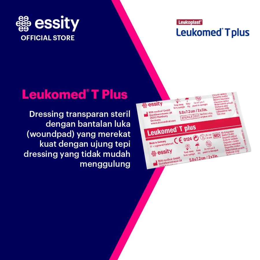 Leukomed T plus (pcs) Dressing Steril Transparan (pcs) 7.2cm x 5cm 5 pack - 2