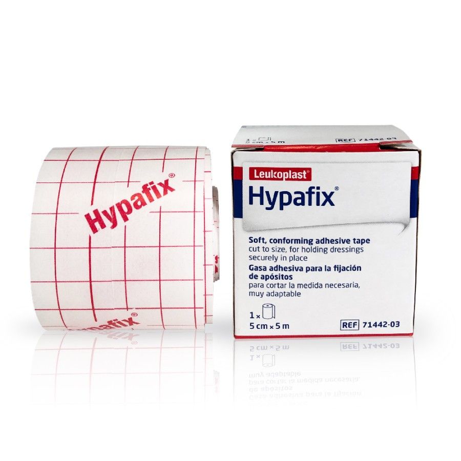 Hypafix Plester putih penutup luka (1 roll/box) 5cm x 1m Twin Pack - 3