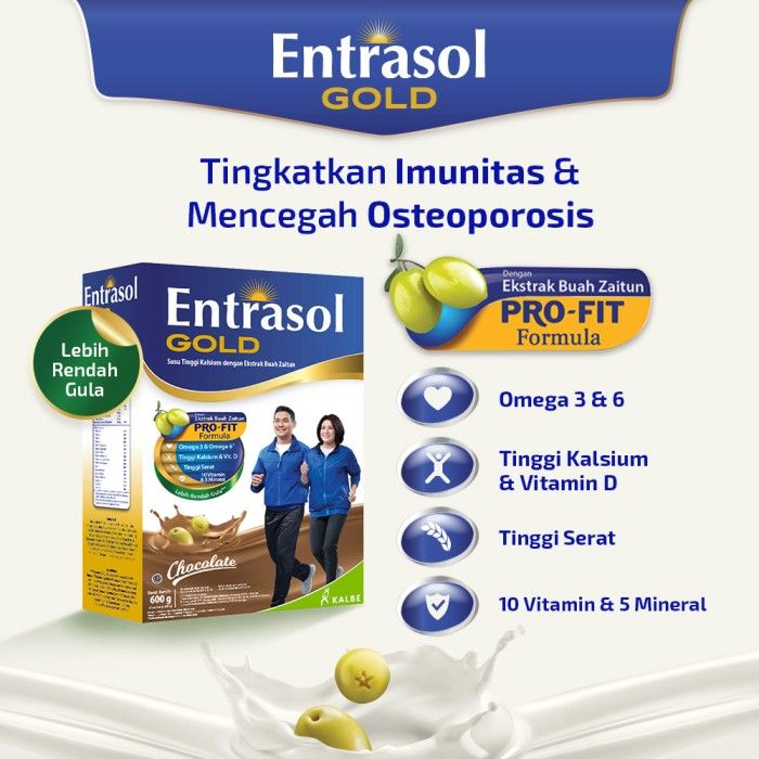 TWIN PACK: ENTRASOL GOLD CHOCOLATE 580G - 2 PCS - 2