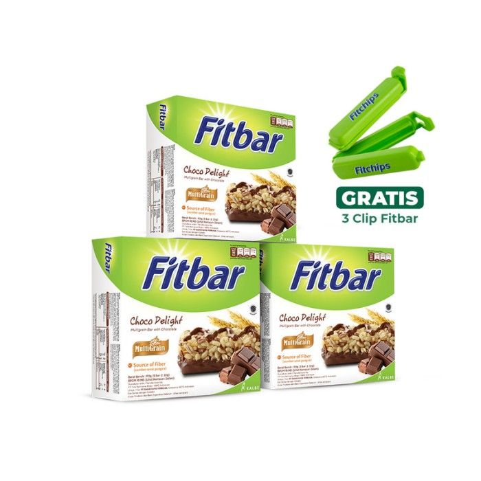 Buy 3 Fitbar Choco Delight 5 X 22 g Multigrain Free 3 Clip Fitbar - 2
