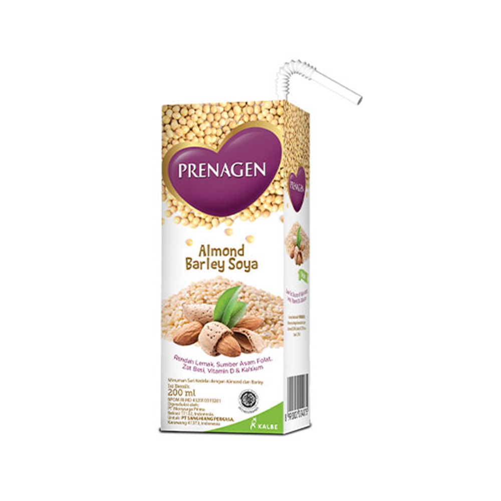 Buy 6pcs PRENAGEN mommy UHT Almond Barley Soya 200ml Free Pouch - 2