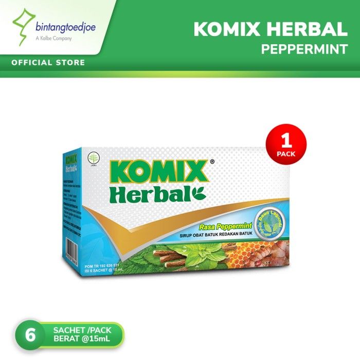 Komix Herbal Peppermint Pack (6 Sachet) - 1