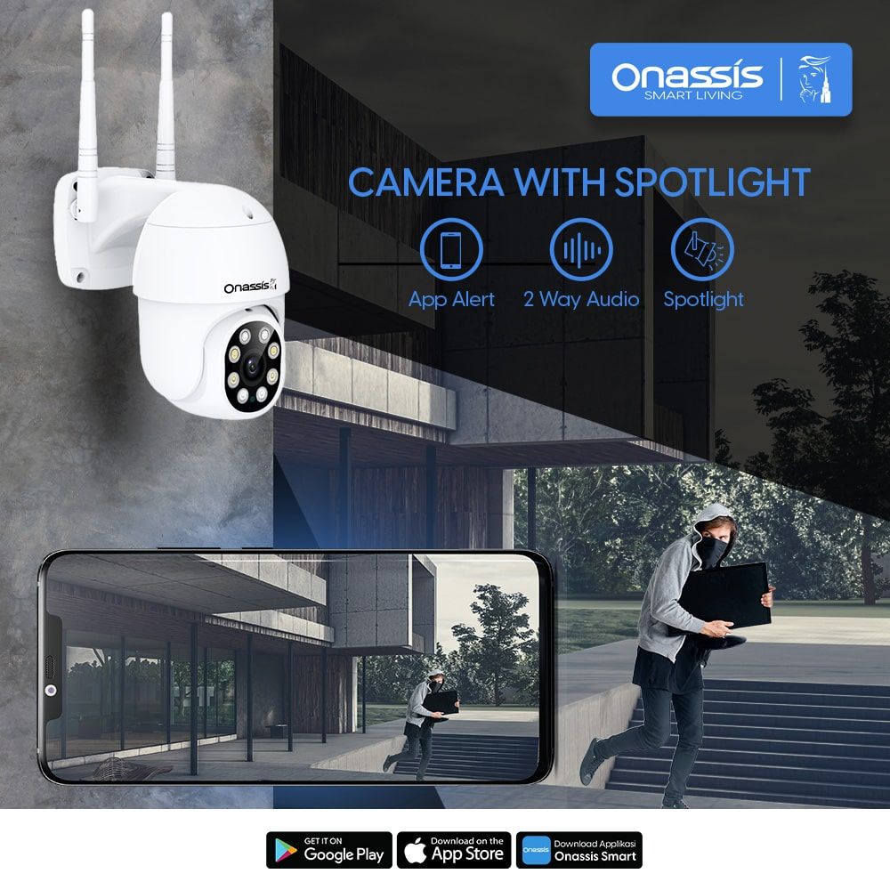 ONASSIS SMART CCTV OUTDOOR CAM 360 WH MOTION TRACKING - 5