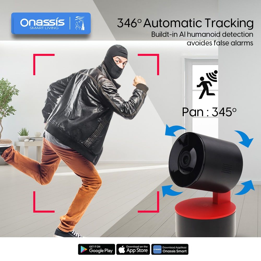 ONASSIS SMART CCTV INDOOR ID CAM 359 BL MOTION TRACKING - 5
