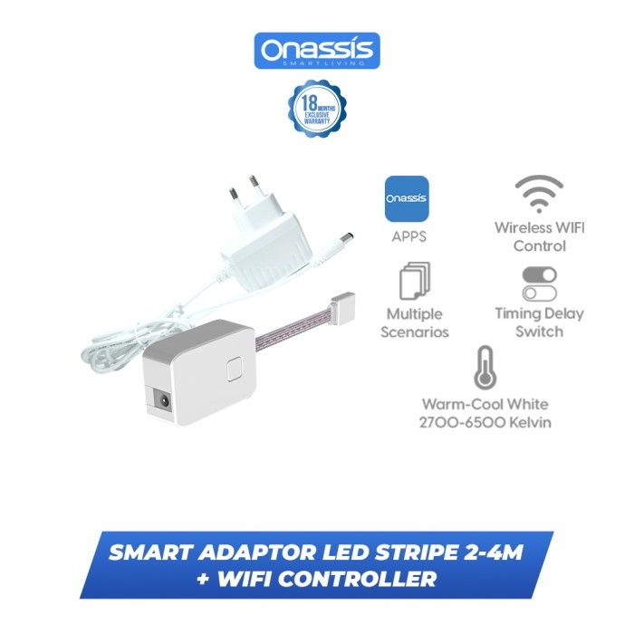 ONASSIS SMART ADAPTOR LED STRIPE 2-4M + WIFI CONTROLLER - 1