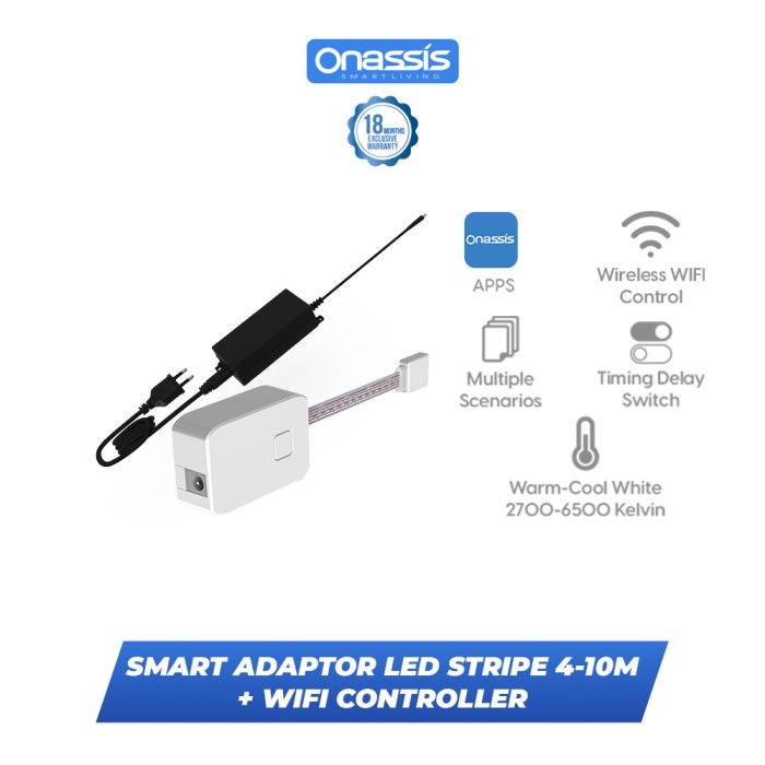 ONASSIS SMART ADAPTOR LED STRIPE 4-10M + WIFI CONTROLLER - 1