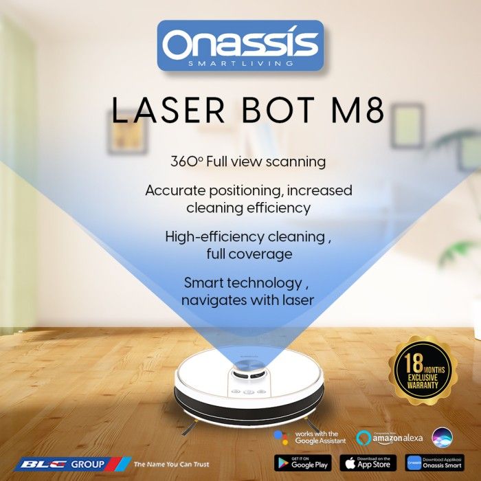 ONASSIS SMART ROBOT VACUM LASERBOT M8 EXTRA SUCTION POWER 2700 PA 3 - 3