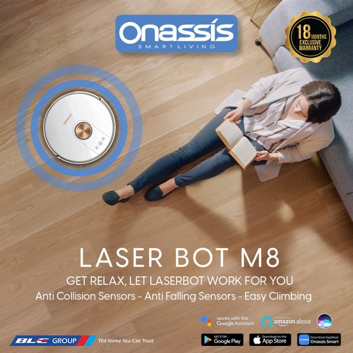 ONASSIS SMART ROBOT VACUM LASERBOT M8 FREE UVC DISINFECT - 6