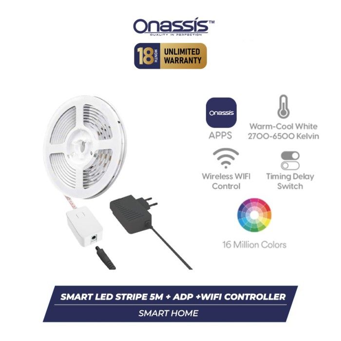 ONASSIS SMART LED STRIPE 5M + ADP + WIFI CONTROLLER (COMPLETE SET) - 1