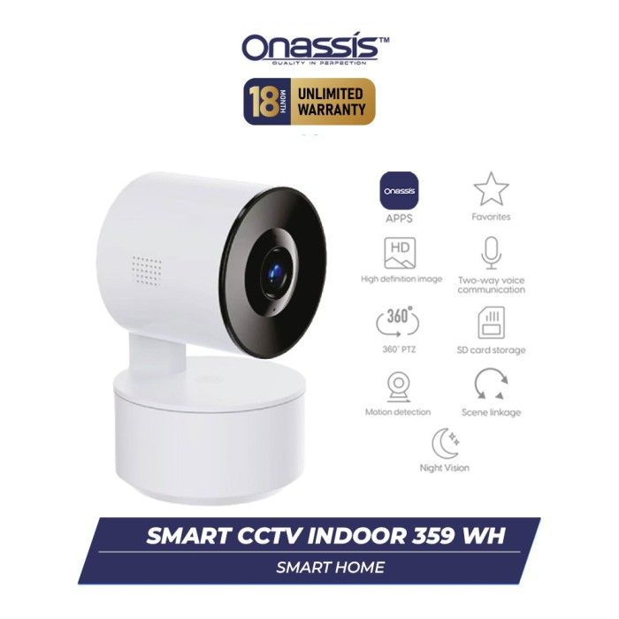 ONASSIS SMART CCTV INDOOR ID CAM 359 WH MOTION TRACKING - 1