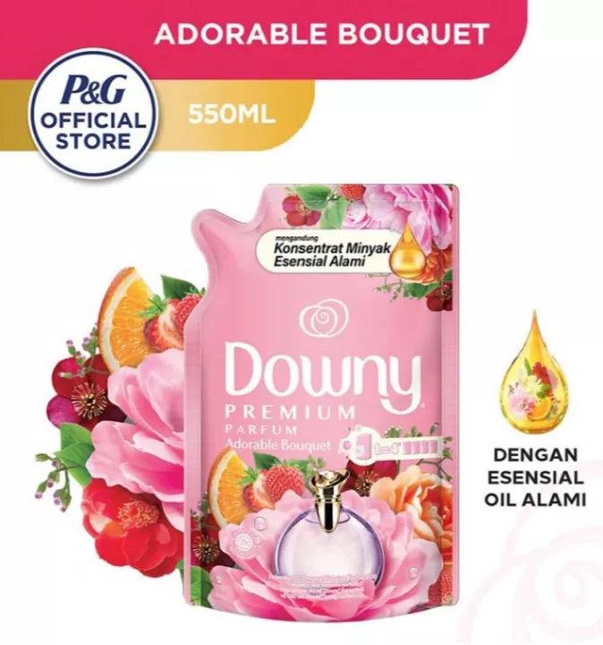 Pelembut Pewangi Pakaian Downy Adorable Bouquet 550 ml Pouch - 1