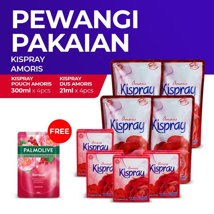 Paket Kispray Amoris Free Palmolive Sensations Sensual 450 ml - 1