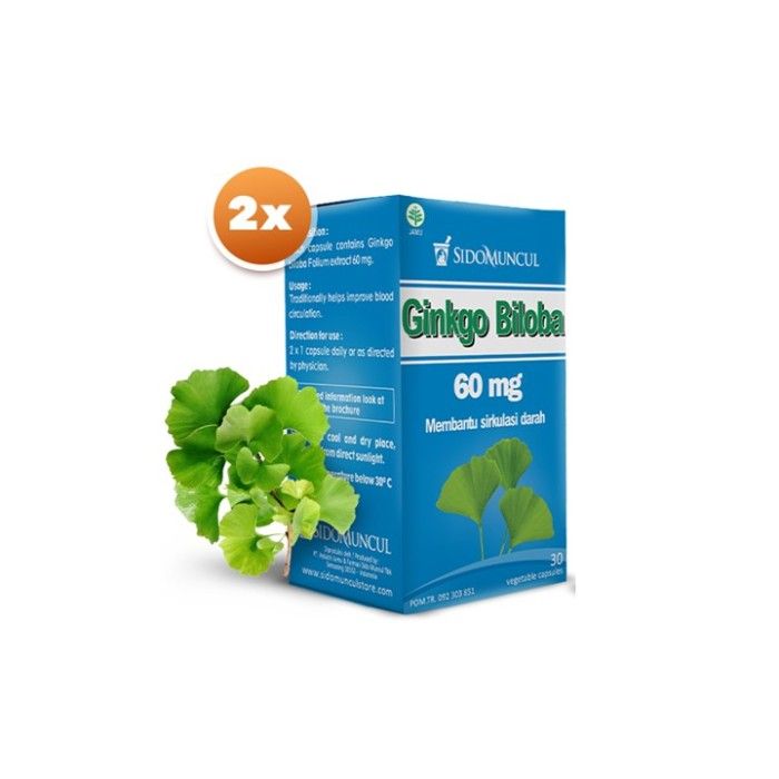 Paket Nutrisi Otak 1 - Sido Muncul Herbal Ginkgo Biloba 30 Kapsul 2x - 3