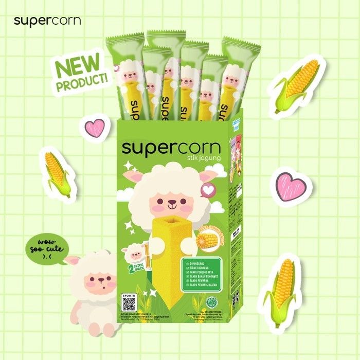 Supercorn Jagung Bakar 10gr (1 Box) + Ayam 10gr (1 Box) + Keju (1 Box) - 3