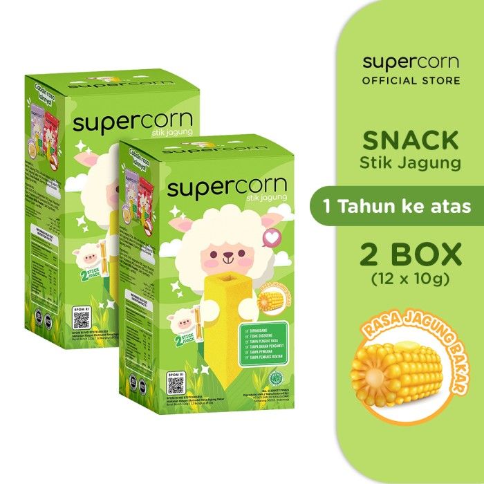 Supercorn Stick Jagung Rasa Jagung Bakar 10gr - 2 Box - 1