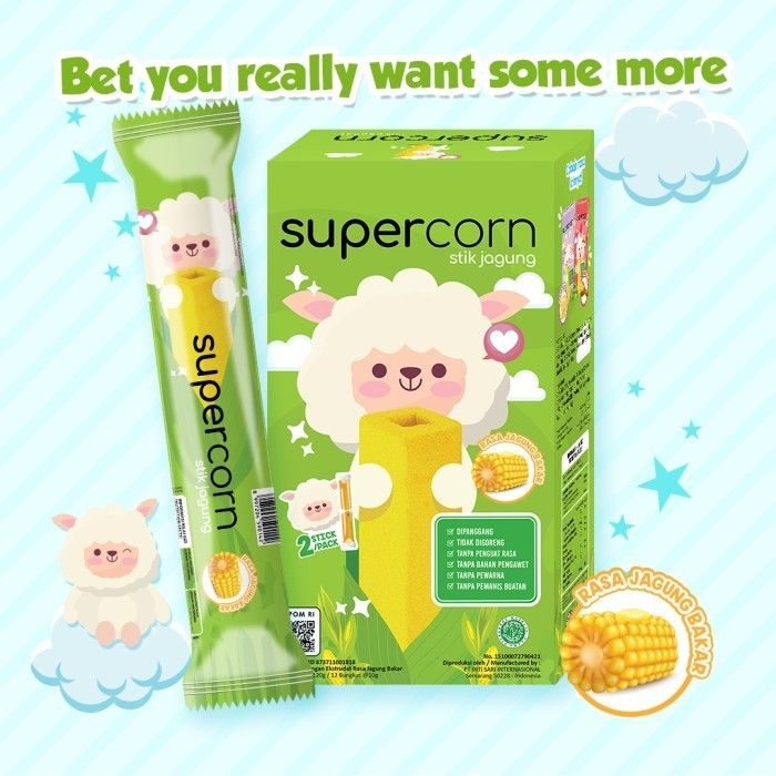Supercorn Stick Jagung Rasa Jagung Bakar 10gr - 2 Box - 2