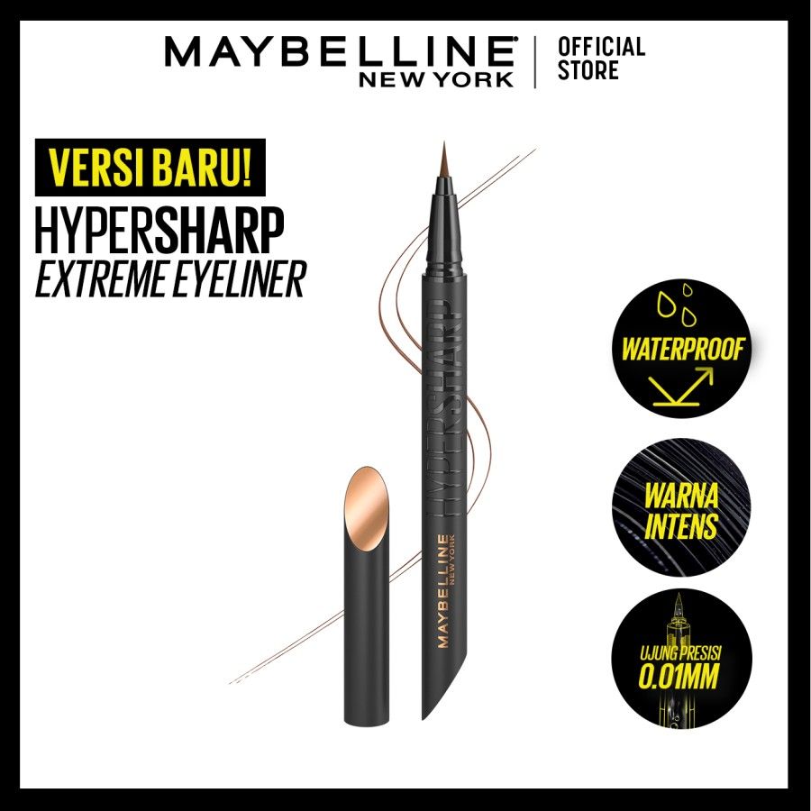 Maybelline Hypersharp Extreme Liquid Eyeliner - Waterproof Eyeliner Cokelat - 1