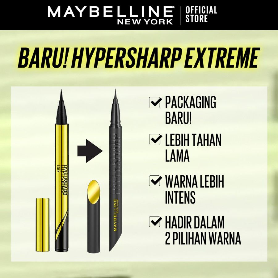 Maybelline Hypersharp Extreme Liquid Eyeliner - Waterproof Eyeliner Cokelat - 2