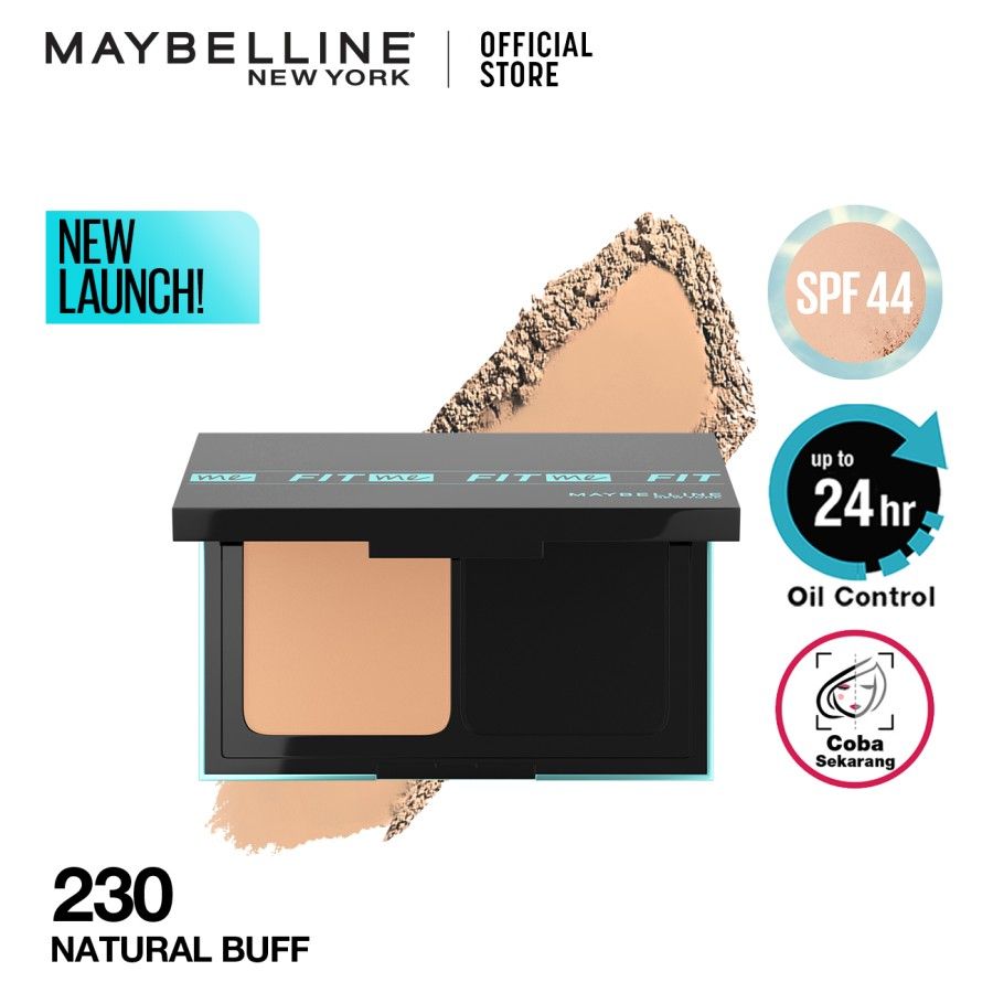 Maybelline Fit Me Matte and Poreless 24HR Oil Control Powder Foundation - 230 - 1