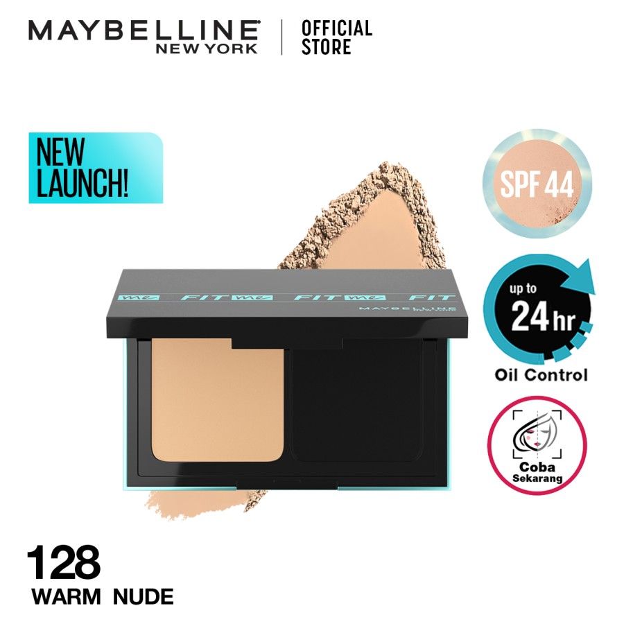 Maybelline Fit Me Matte and Poreless 24HR Oil Control Powder Foundation - 128 - 1