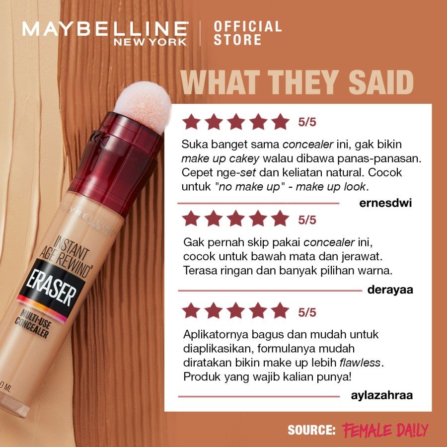 Maybelline Instant Age Rewind Eraser + Concealer – Make Up (Sand) - 3