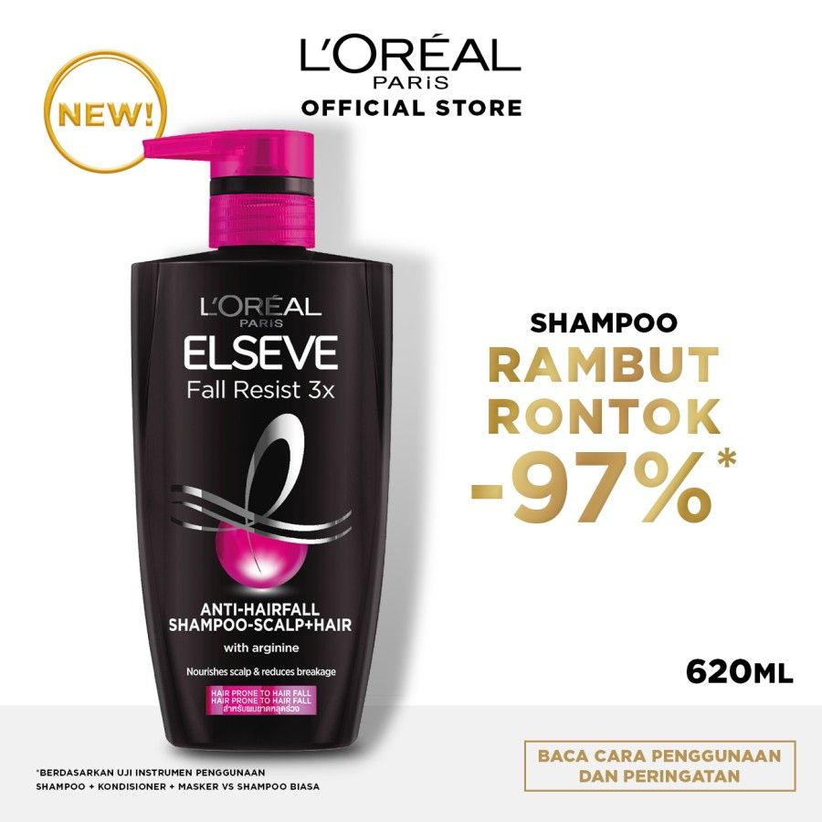 L'Oreal Paris Fall Resist 3X Anti Hair-Fall Shampoo 620 mL - 1