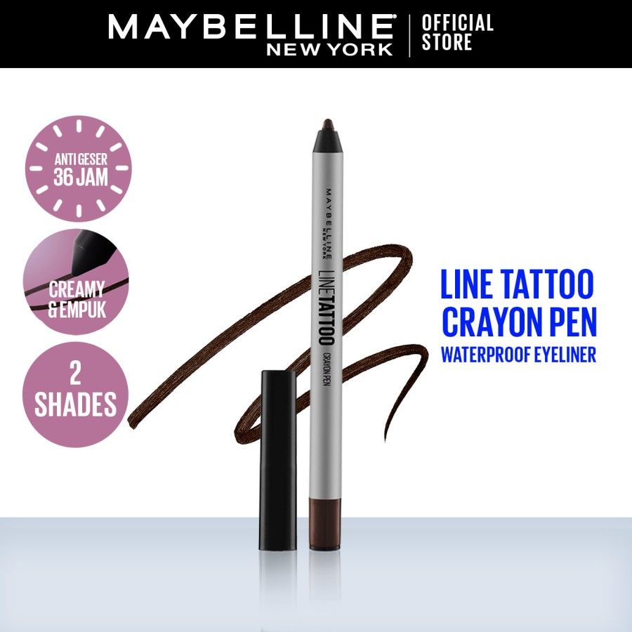 Maybelline Line Tattoo Crayon Pen Liner Dark Brown - 1